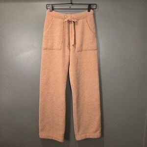 ComfyLuxe Women's Fuzzy Microfiber Straight Leg Pants, Size S/M, Tan